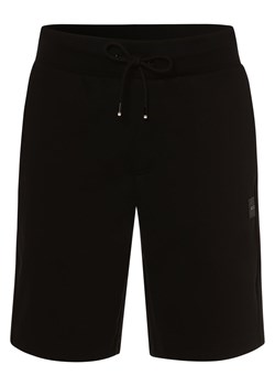 BOSS Spodenki dresowe Mężczyźni Bawełna czarny jednolity ze sklepu vangraaf w kategorii Spodenki męskie - zdjęcie 146516043