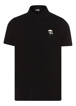 KARL LAGERFELD Męska koszulka polo Mężczyźni Dżersej granatowy jednolity ze sklepu vangraaf w kategorii T-shirty męskie - zdjęcie 146516411