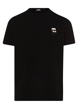 KARL LAGERFELD T-shirt męski Mężczyźni Dżersej granatowy jednolity ze sklepu vangraaf w kategorii T-shirty męskie - zdjęcie 146516424