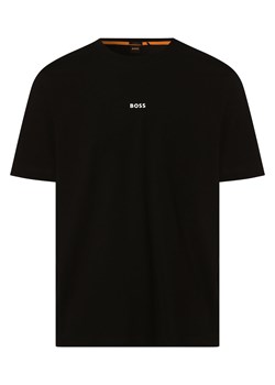 BOSS Orange T-shirt męski Mężczyźni Bawełna czarny jednolity ze sklepu vangraaf w kategorii T-shirty męskie - zdjęcie 146516700