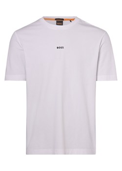 BOSS Orange T-shirt męski Mężczyźni Bawełna biały jednolity ze sklepu vangraaf w kategorii T-shirty męskie - zdjęcie 146516701