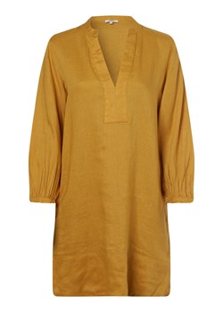 Apriori Damska bluzka lniana Kobiety len żółty jednolity ze sklepu vangraaf w kategorii Bluzki damskie - zdjęcie 146517281