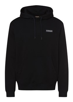 Napapijri Męska bluza z kapturem Mężczyźni Materiał dresowy granatowy jednolity ze sklepu vangraaf w kategorii Bluzy męskie - zdjęcie 146518090