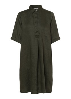 Marie Lund Damska sukienka lniana Kobiety len khaki jednolity ze sklepu vangraaf w kategorii Sukienki - zdjęcie 146518123