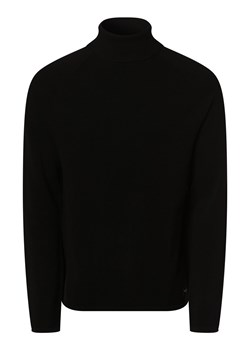 Jack & Jones Sweter męski Mężczyźni drobna dzianina czarny jednolity ze sklepu vangraaf w kategorii Swetry męskie - zdjęcie 146518750