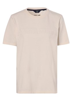 Superdry T-shirt damski Kobiety Bawełna piaskowy jednolity ze sklepu vangraaf w kategorii Bluzki damskie - zdjęcie 146518770