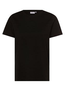 Calvin Klein T-shirt damski Kobiety Bawełna czarny jednolity ze sklepu vangraaf w kategorii Bluzki damskie - zdjęcie 146518860
