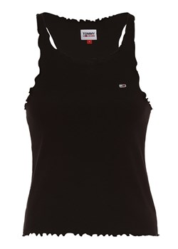 Tommy Jeans Top damski Kobiety Dżersej czarny jednolity ze sklepu vangraaf w kategorii Bluzki damskie - zdjęcie 146518951