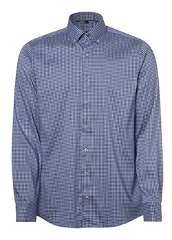 Eterna Slim Fit Koszula męska łatwa w prasowaniu Mężczyźni Slim Fit Sztuczne włókno niebieski w kratkę button down ze sklepu vangraaf w kategorii Koszule męskie - zdjęcie 146521024