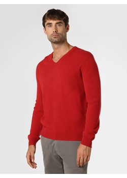 Andrew James Sweter z czystego kaszmiru Mężczyźni Kaszmir czerwony jednolity ze sklepu vangraaf w kategorii Swetry męskie - zdjęcie 146524072