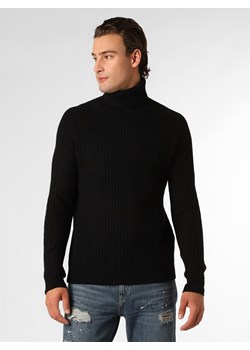 Andrew James Sweter z czystego kaszmiru Mężczyźni Kaszmir czarny jednolity ze sklepu vangraaf w kategorii Swetry męskie - zdjęcie 146525860