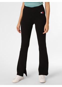 Tommy Jeans Legginsy Kobiety Bawełna czarny jednolity ze sklepu vangraaf w kategorii Spodnie damskie - zdjęcie 146526531