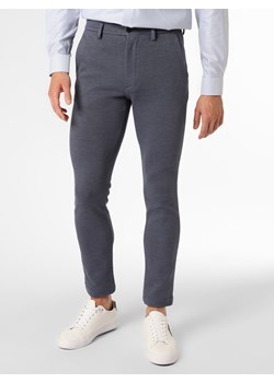 Tommy Hilfiger Spodnie  Mężczyźni Bawełna niebieski wypukły wzór tkaniny ze sklepu vangraaf w kategorii Spodnie męskie - zdjęcie 146526542