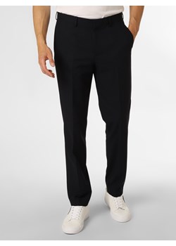 BOSS Męskie spodnie od garnituru modułowego Mężczyźni Regular Fit Sztuczne włókno granatowy jednolity ze sklepu vangraaf w kategorii Spodnie męskie - zdjęcie 146527121