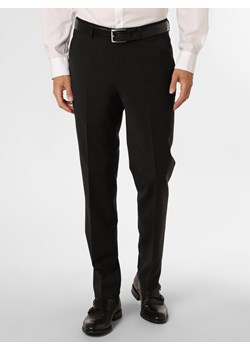 BOSS Męskie spodnie od garnituru modułowego Mężczyźni Regular Fit Sztuczne włókno czarny jednolity ze sklepu vangraaf w kategorii Spodnie męskie - zdjęcie 146527191