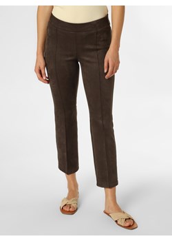 Cambio Spodnie Kobiety Sztuczne włókno brązowy jednolity ze sklepu vangraaf w kategorii Spodnie damskie - zdjęcie 146527554