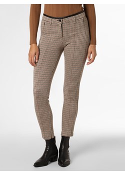 Cambio Spodnie Kobiety beżowy w kratkę ze sklepu vangraaf w kategorii Spodnie damskie - zdjęcie 146527611