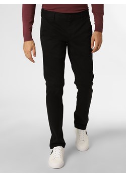 Alberto Spodnie  Mężczyźni Bawełna czarny jednolity ze sklepu vangraaf w kategorii Spodnie męskie - zdjęcie 146528211