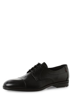 Lloyd Męskie buty sznurowane ze skóry Mężczyźni skóra czarny jednolity ze sklepu vangraaf w kategorii Buty eleganckie męskie - zdjęcie 146528272