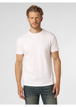 Finshley & Harding London T-shirt męski Mężczyźni Bawełna biały jednolity ze sklepu vangraaf w kategorii T-shirty męskie - zdjęcie 146528390
