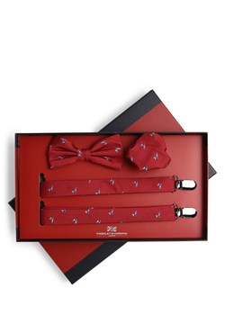 Finshley & Harding London Zestaw akcesoriów dla mężczyzn Mężczyźni Sztuczne włókno czerwony wzorzysty ze sklepu vangraaf w kategorii Szelki - zdjęcie 146528644