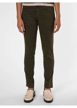 More & More Spodnie Kobiety Sztuczne włókno oliwkowy jednolity ze sklepu vangraaf w kategorii Spodnie damskie - zdjęcie 146528833