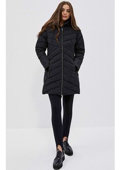 Płaszcz z ocieplanym kapturem w kolorze czarnym 3918, Kolor czarny, Rozmiar XS, Moodo ze sklepu Primodo w kategorii Płaszcze damskie - zdjęcie 146546924
