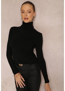 Czarny Golf Dopasowany Ungase ze sklepu Renee odzież w kategorii Swetry damskie - zdjęcie 146571243