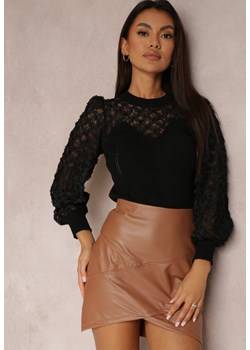 Beżowa Spódnica Dopasowana z Imitacji Skóry Zipho ze sklepu Renee odzież w kategorii Spódnice - zdjęcie 146574603