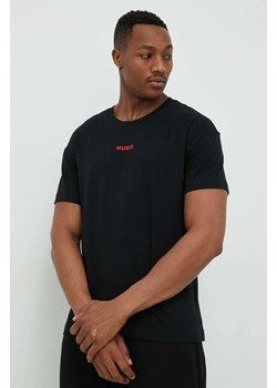 HUGO t-shirt męski kolor czarny gładki 50480246 ze sklepu ANSWEAR.com w kategorii T-shirty męskie - zdjęcie 146576920