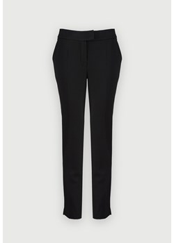 Czarne spodnie w kant z wiskozą ze sklepu Molton w kategorii Spodnie damskie - zdjęcie 146591662