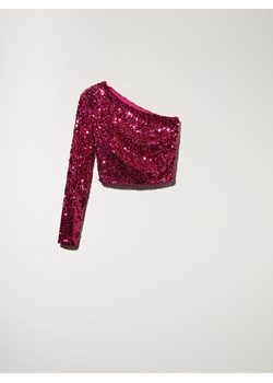 Sinsay - Crop top z cekinami - różowy ze sklepu Sinsay w kategorii Bluzki damskie - zdjęcie 146609903