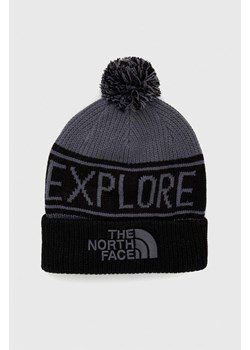 The North Face czapka kolor czarny z grubej dzianiny ze sklepu ANSWEAR.com w kategorii Czapki zimowe męskie - zdjęcie 146621184