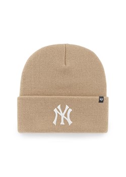 47 brand Czapka MLB New York Yankees kolor beżowy ze sklepu ANSWEAR.com w kategorii Czapki zimowe męskie - zdjęcie 146621214