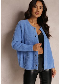 Niebieski Kardigan Wełniany Zapinany Ierules ze sklepu Renee odzież w kategorii Swetry damskie - zdjęcie 146720770