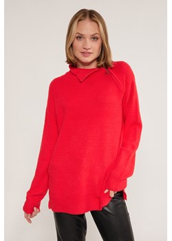 Sweter z aplikacją przy dekolcie ze sklepu MONNARI w kategorii Swetry damskie - zdjęcie 146728392