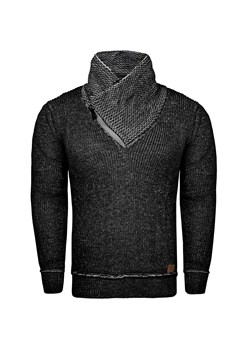 Sweter męski z kominem czarny Recea ze sklepu Recea.pl w kategorii Swetry męskie - zdjęcie 146731450