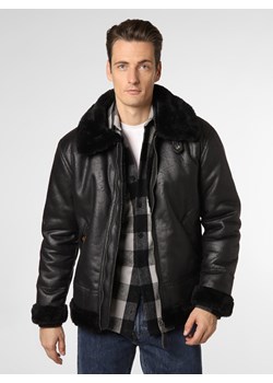 Alpha Industries Kurtka męska Mężczyźni Sztuczna skóra czarny jednolity ze sklepu vangraaf w kategorii Kurtki męskie - zdjęcie 146737380