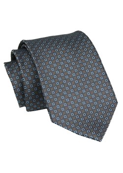 Męski Krawat - Brązowy, Drobny Wzór - Angelo di Monti  KRADM1941 ze sklepu JegoSzafa.pl w kategorii Krawaty - zdjęcie 146748310
