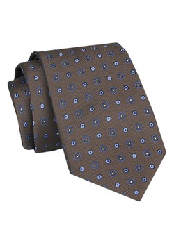 Męski Krawat - Brązowy w Grochy - Angelo di Monti  KRADM1936 ze sklepu JegoSzafa.pl w kategorii Krawaty - zdjęcie 146748312
