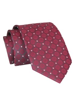 Męski Krawat - Czerwony w Grochy - Angelo di Monti  KRADM1919 ze sklepu JegoSzafa.pl w kategorii Krawaty - zdjęcie 146748334