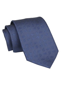 Męski Krawat - Granat, Liście - Angelo di Monti  KRADM1942 ze sklepu JegoSzafa.pl w kategorii Krawaty - zdjęcie 146748350