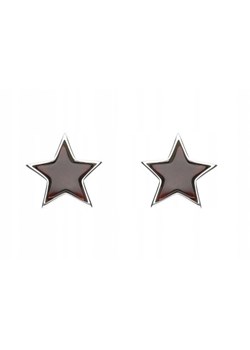 Kolczyki srebrne z bursztynem gwiazdki wiśniowe ze sklepu SHYMI.pl w kategorii Kolczyki - zdjęcie 146769671