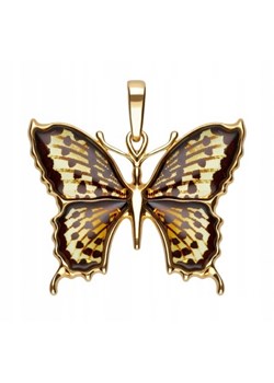 Wisior zawieszka złota bursztyn motylek grawer ze sklepu SHYMI.pl w kategorii Zawieszki - zdjęcie 146769712