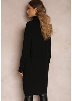 Czarna Sukienka Dzianinowa z Golfem Tadi ze sklepu Renee odzież w kategorii Sukienki - zdjęcie 146770724
