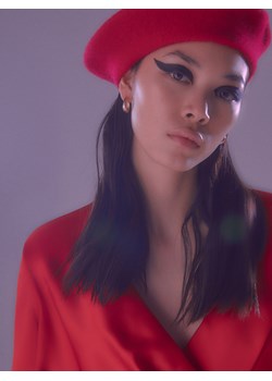 Reserved - Wełniany beret - Czerwony ze sklepu Reserved w kategorii Berety damskie - zdjęcie 146775383