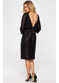 Sukienka z głębokim dekoltem na plecach w kolorze czarnym M716, Kolor czarny, Rozmiar L, MOE ze sklepu Primodo w kategorii Sukienki - zdjęcie 146789031