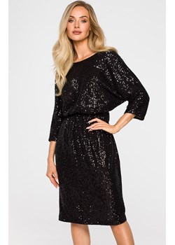 Sukienka z głębokim dekoltem na plecach w kolorze czarnym M716, Kolor czarny, Rozmiar L, MOE ze sklepu Primodo w kategorii Sukienki - zdjęcie 146789034