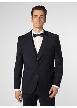 BOSS Męska marynarka od garnituru modułowego Mężczyźni Regular Fit wełna ze strzyży granatowy jednolity ze sklepu vangraaf w kategorii Marynarki męskie - zdjęcie 146792123