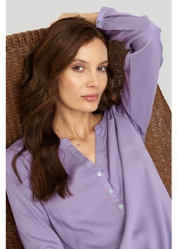 Wiskozowa bluzka z troczkami, lawendowa ze sklepu Greenpoint.pl w kategorii Bluzki damskie - zdjęcie 146812401